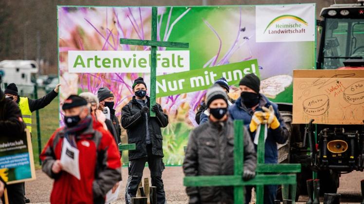 Landwirte protestieren gegen das Insektenschutzgesetz -hier in Thüringen. Aktionen in Berlin und Bonn sollen folgen.