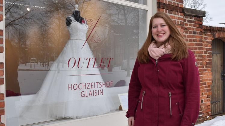 Sobald der Lockdown beendet ist, werden Gesa Friel und ihr Team das Outlet des Hochzeitshofes Glaisin am Ludwigsluster Alexandrinenplatz eröffnen.