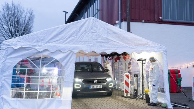 Im privaten Corona-Testzentrum an der Halle Gartlage Osnabrück sollen ab Montag kostenlose Tests möglich sein.