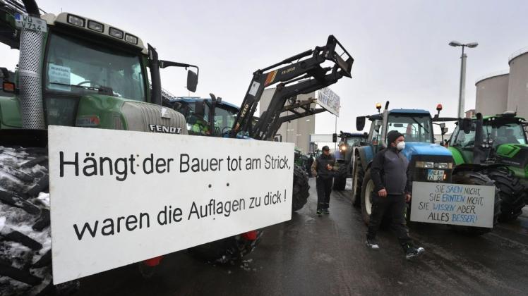 Landwirte demonstrieren - in diesem Fall in Bayern - gegen zu hohe Umweltauflagen.