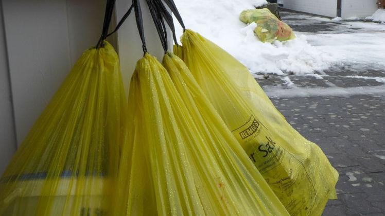 Erst in zwei Wochen werden die Gelben Säcke in der Gemeinde Lotte wieder abgeholt.