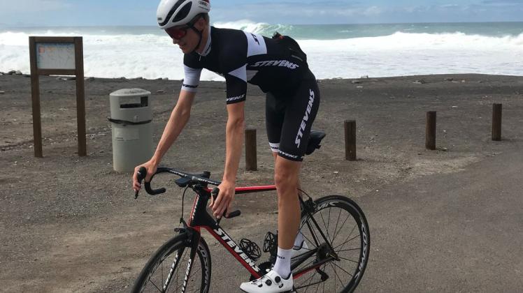 Beim Rad-Training auf Fuerteventura: Johannes Vogel