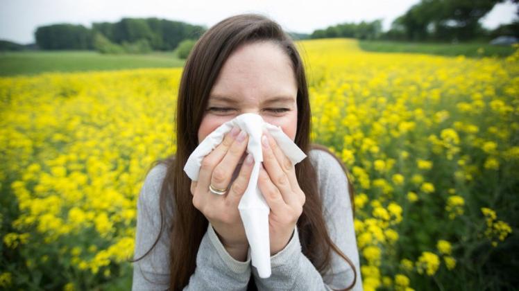 Zu Corona-Zeiten noch unangenehmer: Eine Pollenallergie äußert sich oftmals durch eine juckende Nase.