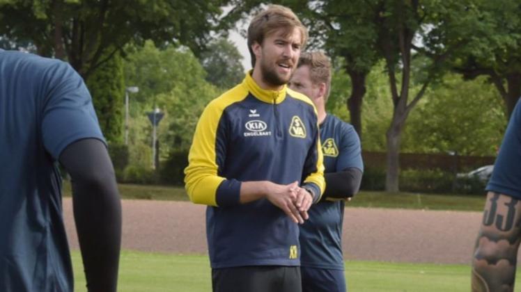 Hat seinen Vertrag vorzeitig verlängert: Key Riebau: Trainer des Fußball-Regionalligisten SV Atlas Delmenhorst.