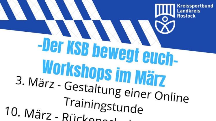 Der KSB bewegt euch: Im März gibt es vier verschiedene Workshops.