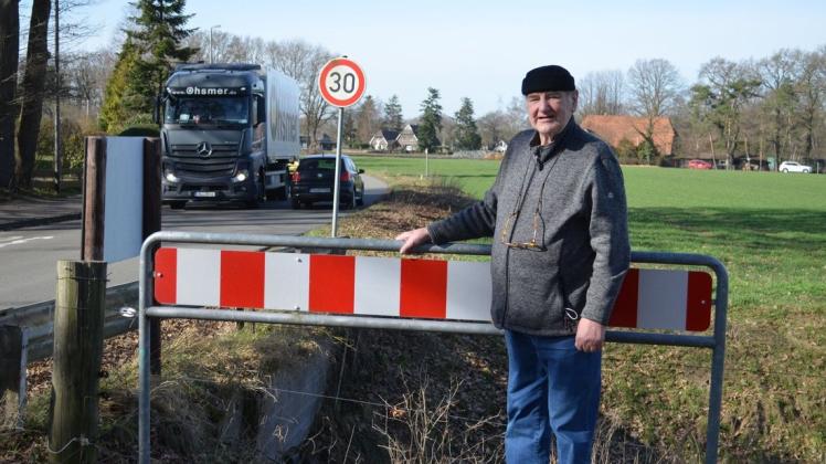 SPD-Ratsherr Heinz-Peter Häger verlässt den Ganderkeseer Rat, wartet aber immer noch auf die Verlängerung des Radweges am Schulweg in Heide von der Sporthalle bis zum Heuweg.