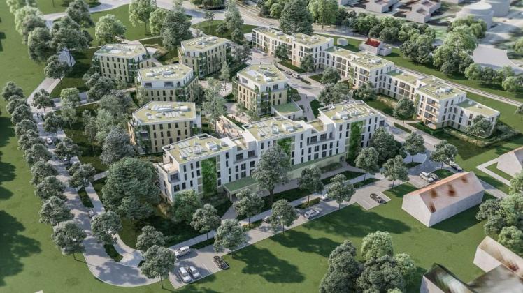 Das neue Wohnquartier der Wiro in der Thierfelderstraße könnte laut Stadtverwaltung Fördergelder für sozialen Wohnungsbau beim Land beantragen. Baustart soll im Sommer 2021 sein.