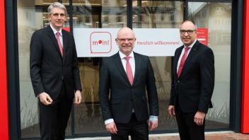 Der Vorstand der Sparkasse Holstein: Michael Ringelhann, Joachim Wallmeroth und  Thomas Piehl (v.l.).
