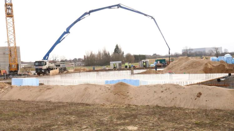Baustelle des Zarrentiner Schulcampus, jetzt kam mit der Förderung des Innenministeriums ein neuer Baustein hinzu.