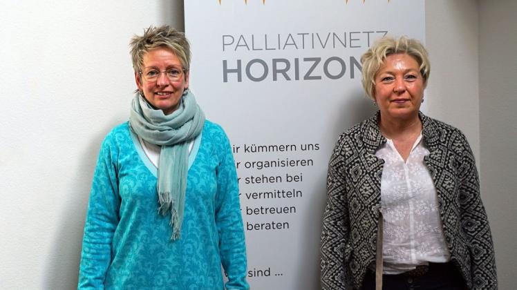 Schätzen die Arbeit und Unterstützung der Ehrenamtler: Martina Rühr (links) und Dagmar Stroede-Jensen (Leiterin des Hospizdienstes). Hinweis: Beide wurden separat fotografiert. Die Bilder wurden anschließend digital zusammengesetzt.