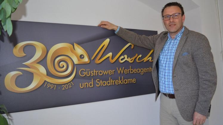 Hat die Güstrower Werbeagentur und Stadreklame Wosch im April 2014 übernommen: Thoralf Stindl.