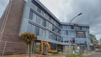 Der Neubau des NOZ Medienhauses in Lingen schreitet mit großen Schritten voran.