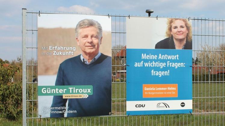 Mit 1057 zu 305 Stimmen entschieden sich die Pinnower für Günter Tiroux als neuen Bürgermeister der Gemeinde.