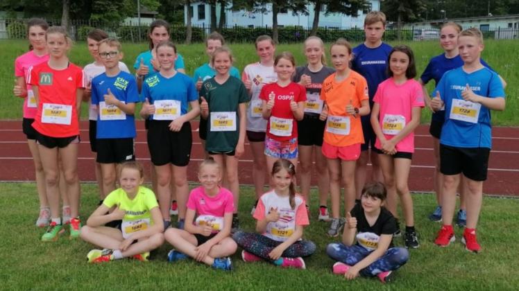 20 Kinder des SC Laage nahmen am Kindertag an einem virtuellen Lauf teil.