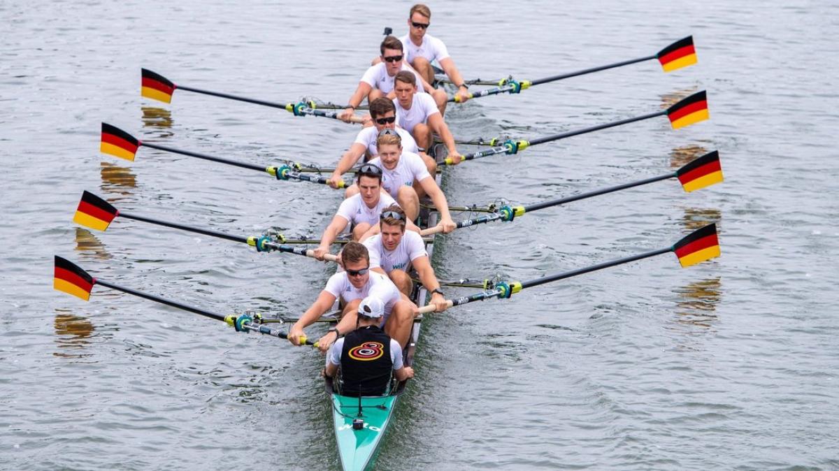 DeutschlandAchter zur OlympiaGeneralprobe im nagelneuen Boot SVZ