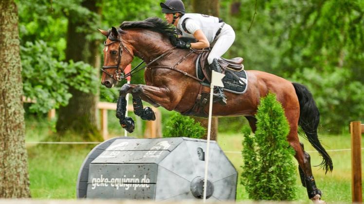 Sandra Auffarth, Vielseitigkeitsreiterin des RV Ganderkesee, steht mit zwei Pferden auf der Longlist für die Olympischen Spiele in Tokio. Eines davon ist der 14-jährige Holsteiner Wallach Let&apos;s Dance.