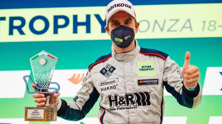 Seinen ersten Sieg in der DTM-Trophy feierte der Wallenhorster Rennfahrer Michael Schrey.