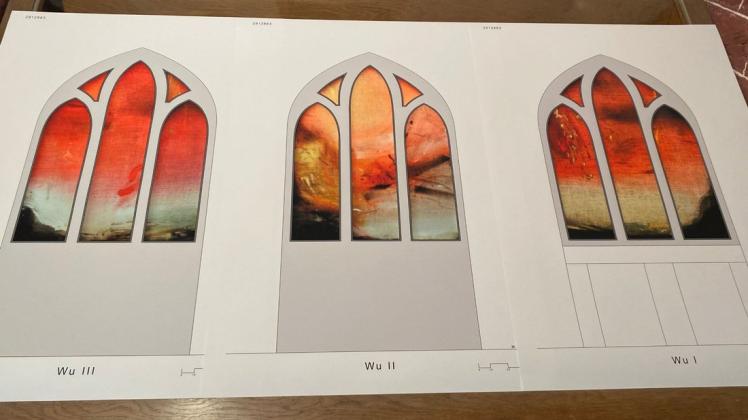 So sollen die neuen Fenstergläser in der Kapelle der Wunderblutkirche künftig gestaltet werden.