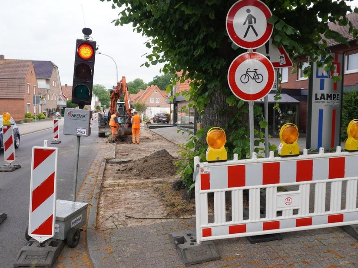 munitie plakband stad Zwei Baustellen sorgen für Staus in der Stadt Meppen | NOZ