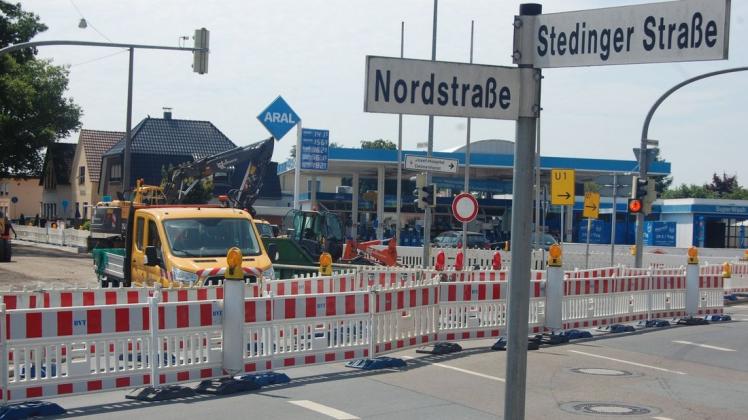 Die Bauarbeiten an der Stedinger Straße gehen weiter.