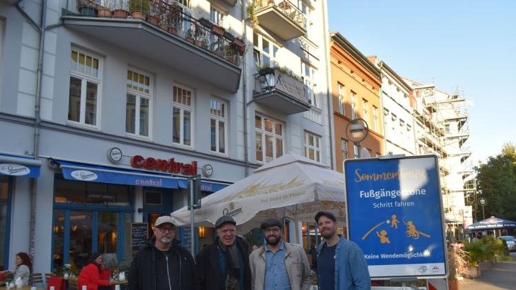 Stefan Hufschmied (v.l.), Werner Mathay, Wolfgang Meier und Marcus Beckmann freuen sich, beim diesjährigen Montagsbalkon mitzuwirken.