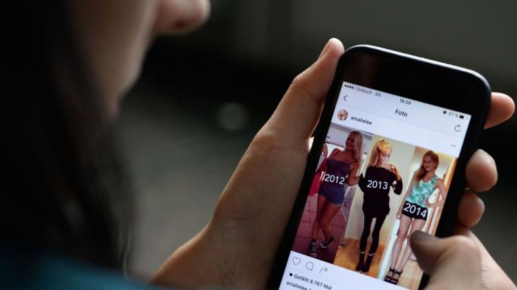 Zahlreiche Mädchen posten auf Instagram Bilder ihres Körpers.