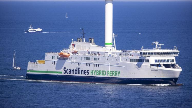 Das Fährschiff „Copenhagen“ der Reederei Scandlines.