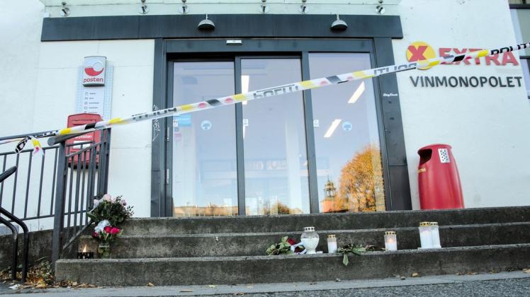 Dieses Geschäft war in die Gewalttat in der norwegischen Kleinstadt Kongsberg verwickelt.