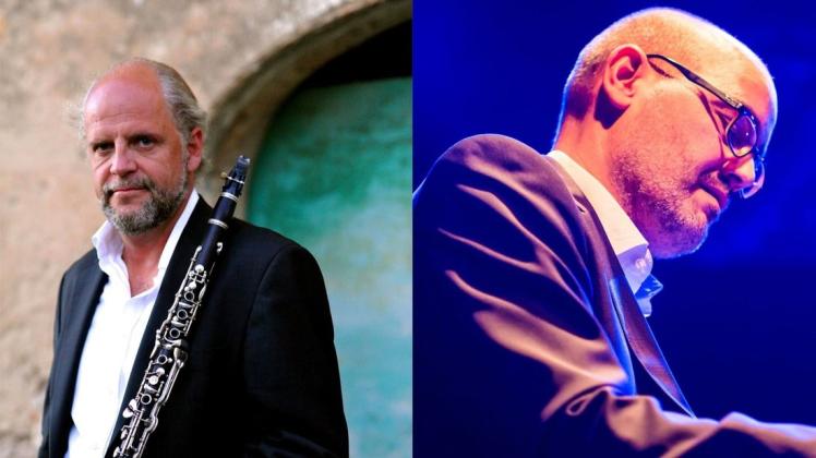 Geben ein Konzert in der Kunsthalle Kühlungsborn: die Musiker Stephan Holstein (l.) und Frank Muschalle. Geben ein Konzert in der Kunsthalle Kühlungsborn: die Musiker Stephan Holstein (l.) und Frank Muschalle.