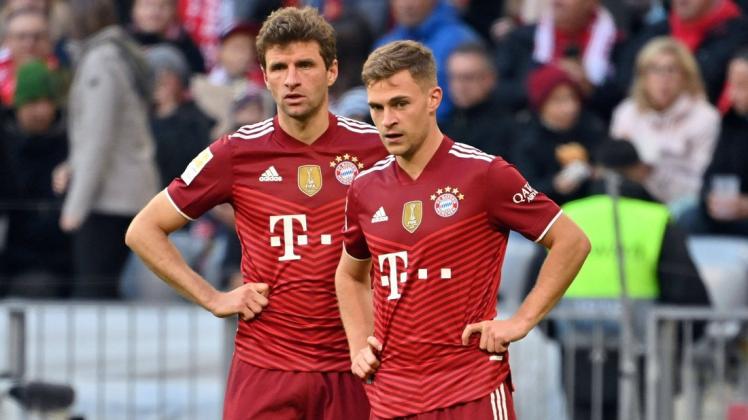 Thomas Müller (links) und Joshua Kimmich beim Sieg der Bayern gegen Hoffenheim.