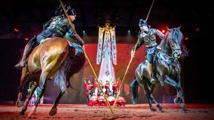 Eine spektakuläre Pferde-Show bietet "Cavalluna" am 6. und 7. November in der Sport- und Kongresshalle.
