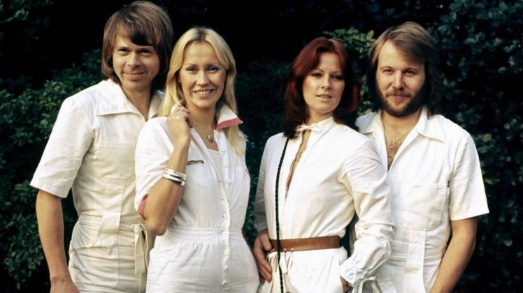 Die schwedische Popband Abba im Mai 1977.