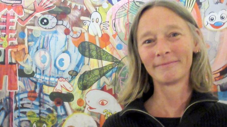 Künstlerin Katharina Kierzek zeigt in der Ausstellung tierische Wimmelbilder.