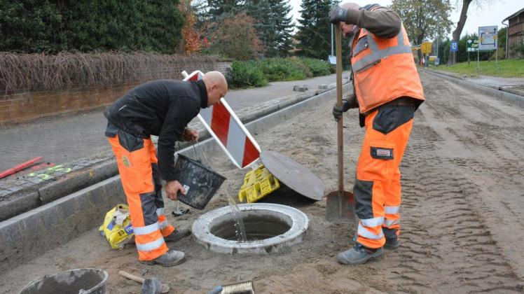 Baustelle in Malk Göhren Gedrehte Schächte und schmalere NNN