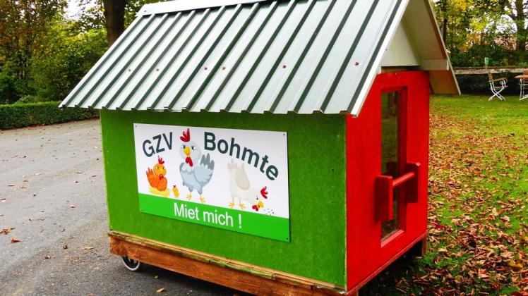 Der Geflügelzuchtverein Bohmte bietet einen Hühnerstall zum Mieten an – für zukünftige Hühnerbesitzer.