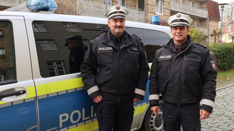 Volker Kumm (links) ist der neue Stellvertreter von Kappelns Polizei-Chef Peter Slabik.