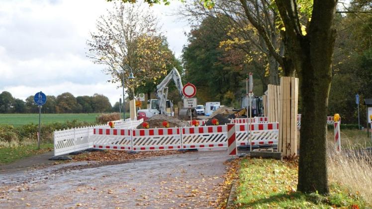 Während des zweiten Bauabschnitts, der im Juni 2021 beendet wurde, war die Kreisstraße 2 von Bokel aus voll gesperrt.