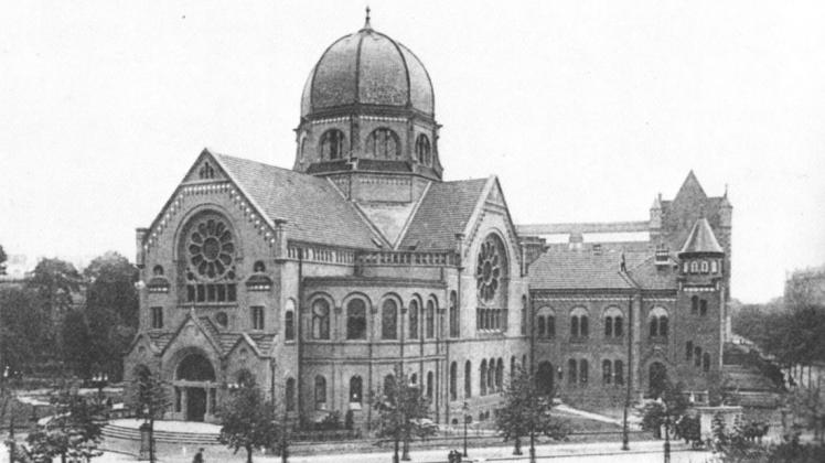 Die 1906 eingeweihte Synagoge am Bornplatz im Hamburger Grindelviertel.