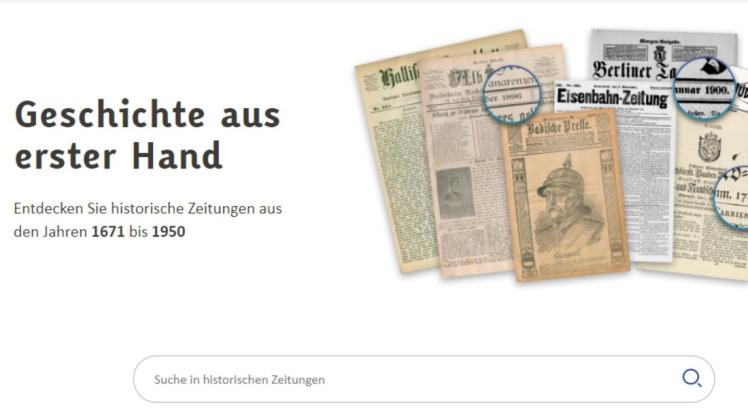 Das Deutsche Zeitungsportal hat unzählige Tageszeitungen digitalisiert.