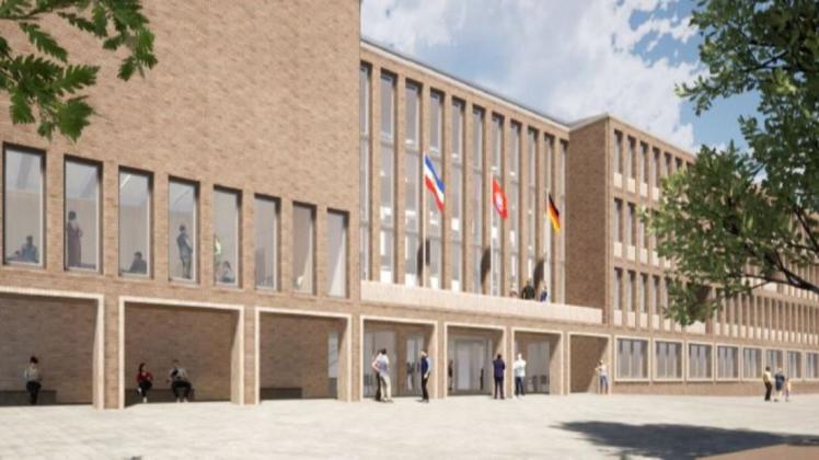 Der Neubau des Rathauses im Herzen des Sanierungsgebietes ist das wichtigste und größte Bauvorhaben in Verantwortung der Stadt Elmshorn.