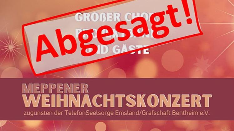Das Weihnachtskonzert, das am 28. November 2021 im Theater in Meppen stattfinden sollte, ist abgesagt worden.