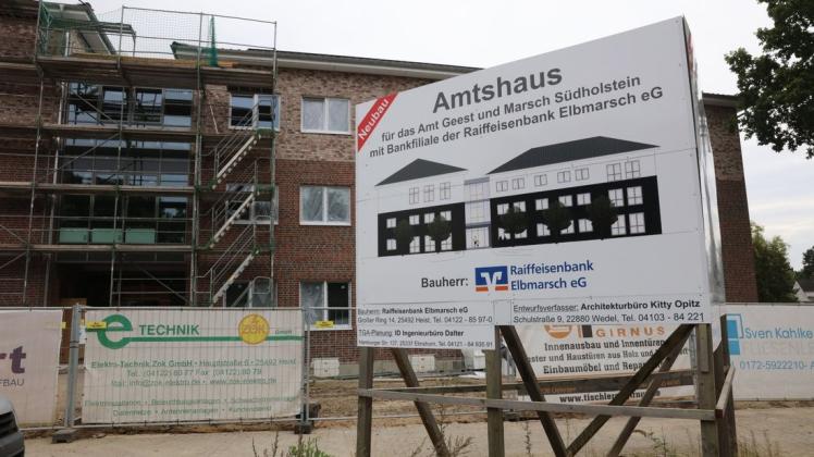 Das Amt Marsch und Geest Südholstein wollte im Januar in das neue Amthaus in Heist ziehen.