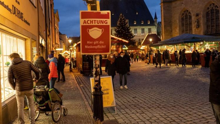 Auf dem Osnabrücker Weihnachtsmarkt gilt die Maskenpflicht