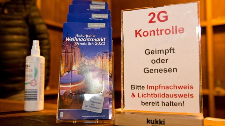 Für die Kontrollen von 2G- oder 3G-Regeln setzen viele Osnabrücker Unternehmen und Betriebe auf Sicherheitsdienste. Auch auf dem Osnabrücker Weihnachtsmarkt werden die Kontrollen von Profis durchgeführt.