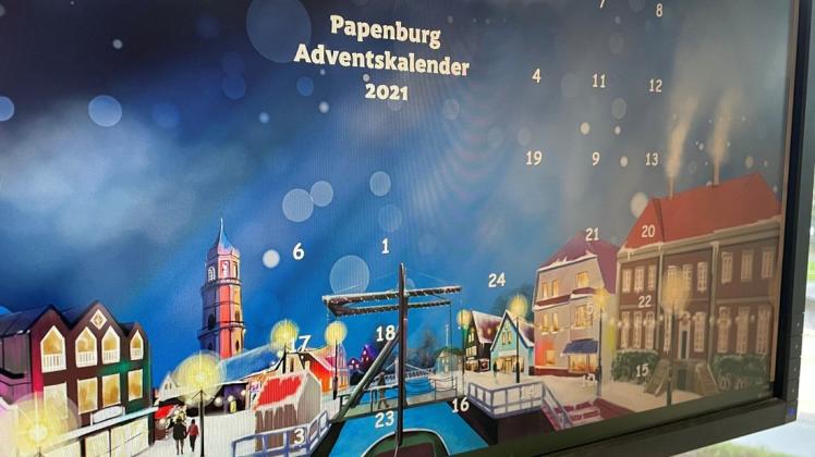 Die Unternehmensplattform „Papenburg Marktplatz“ startet ab dem 1. Dezember wieder mit ihrem digitalen Adventskalender.