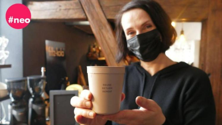 Wieder benutzen, zurückbringen, wiederholen: Anja Holm setzt in ihrem Gästehaus 22 in Rehna auf die Recup-Becher.