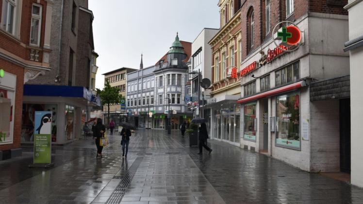Nur spärlichen Betrieb in der Delmenhorster Innenstadt befürchtet die Kaufmannschaft, wird bald auf 2G im Einzelhandel umgestellt. (Archivfoto)