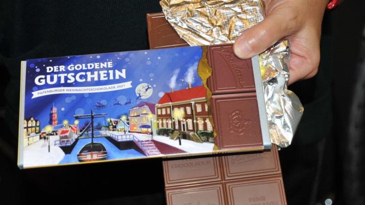 Wieder nicht aus fair gehandelten Rohstoffen besteht die Papenburger Weihnachtsschokolade.