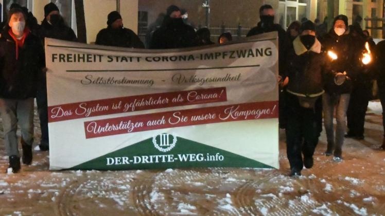 Rund 300 Teilnehmer der Demonstration zogen durch Wittenberge.