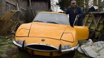 Rarität auf dem Sportwagenmarkt: Seit Mai 2020 in seinem Besitz, baut Dettlef Lukat aus Nisbill den französischen Sportwagen Matra Sports 530 XL vom Baujahr 1971 wieder auf